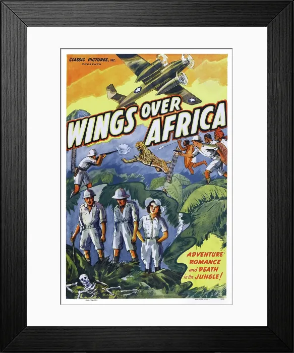 Framed Print : WINGS OVER AFRICA, US poster, 1934 Framed Print : WINGS OVER AFRICA, US poster, 1934