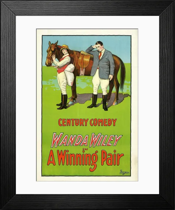 Framed Print : A WINNING PAIR, from left: Wanda Wiley, Charles Lamont, 1925 Framed Print : A WINNING PAIR, from left: Wanda Wiley, Charles Lamont, 1925