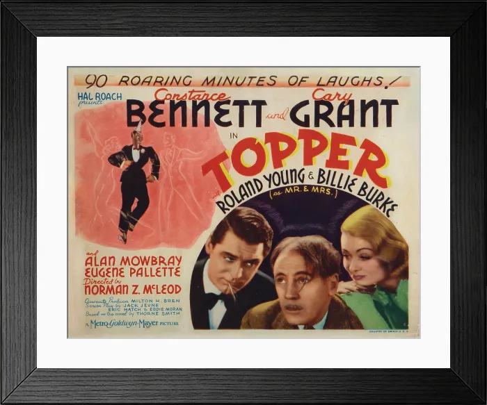 Framed Print : TOPPER, Constance Bennett, Cary Grant, Roland Young, 1937