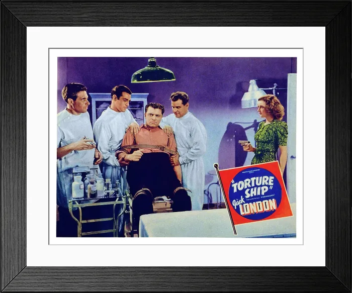 Framed Print : TORTURE SHIP, US lobbycard, from left:Irving Pichel, Lyle Talbot, Julie Bishop, 1939 Framed Print : TORTURE SHIP, US lobbycard, from left:Irving Pichel, Lyle Talbot, Julie Bishop, 1939