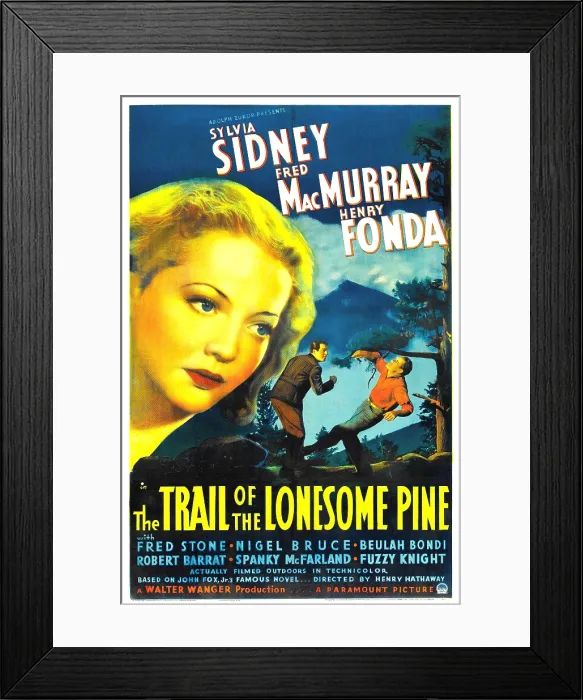 Framed Print : THE TRAIL OF THE LONESOME PINE, Sylvia Sidney, Fred MacMurray, Henry Fonda, 1936