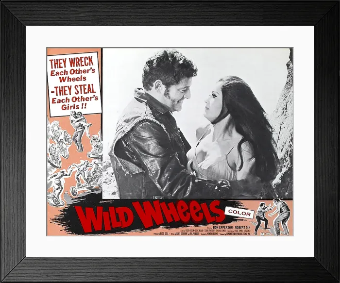 Framed Print : WILD WHEELS, Robert Dix (left), 1969 Framed Print : WILD WHEELS, Robert Dix (left), 1969