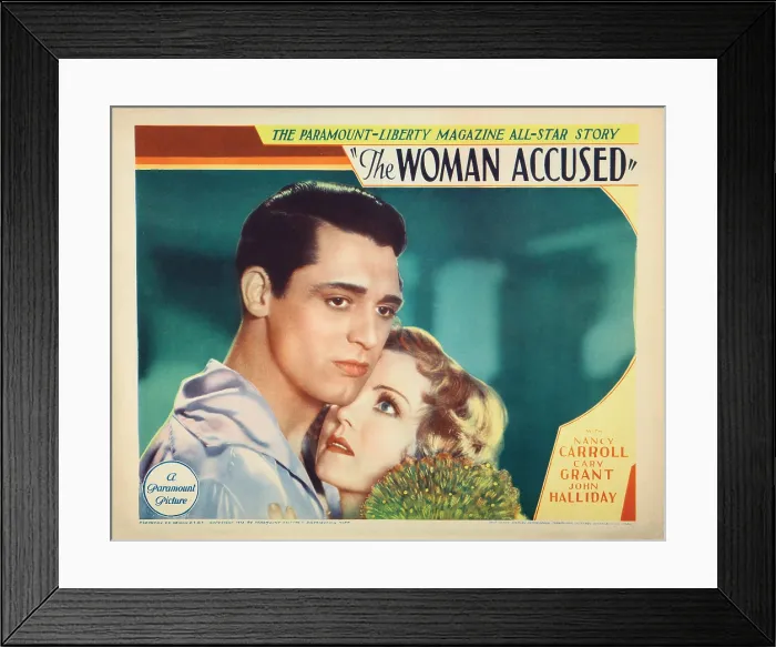Framed Print : THE WOMAN ACCUSED, lobbycard, from left: Cary Grant, Nancy Carroll, 1933 Framed Print : THE WOMAN ACCUSED, lobbycard, from left: Cary Grant, Nancy Carroll, 1933