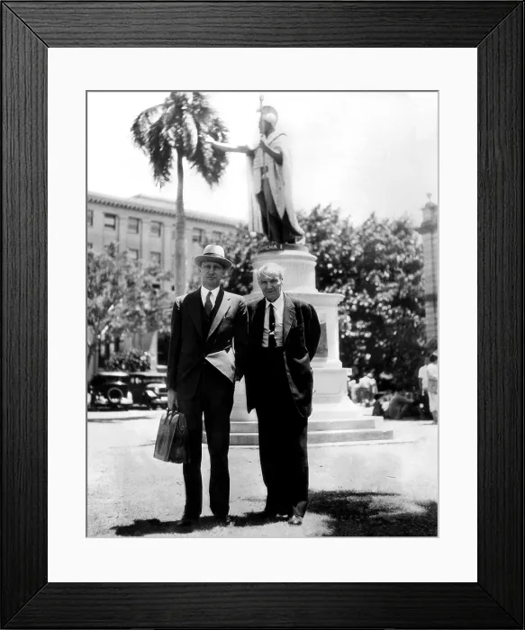Framed Print : George S. Leisure and Clarence Darrow, defense lawyers in the Honolulu honor slaying case, 1932. Courtesy: CSU Archives / Everett Collection Framed Print : George S. Leisure and Clarence Darrow, defense lawyers in the Honolulu honor slaying case, 1932. Courtesy: CSU Archives / Everett Collection