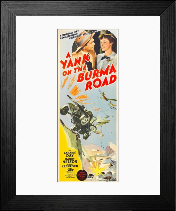 Framed Print : A YANK ON THE BURMA ROAD, from left: Barry Nelson, Laraine Day, 1942