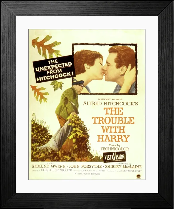 Framed Print : THE TROUBLE WITH HARRY, Shirley MacLaine, John Forsythe, 1955 Framed Print : THE TROUBLE WITH HARRY, Shirley MacLaine, John Forsythe, 1955