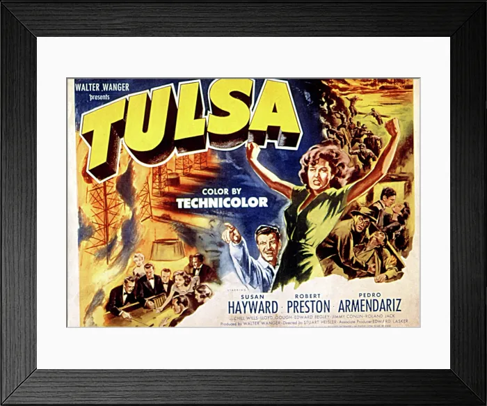 Framed Print : TULSA, Robert Preston, Susan Hayward, 1949 Framed Print : TULSA, Robert Preston, Susan Hayward, 1949