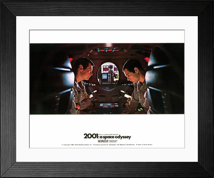 Framed Print : 2001: A SPACE ODYSSEY, Gary Lockwood, Keir Dullea, 1968.'