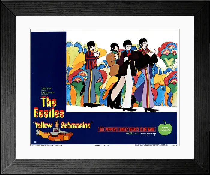 Framed Print : YELLOW SUBMARINE, The Beatles, US poster, from left:Ringo Starr, George Harrison, Paul McCartney, John Lennon, 1968 Framed Print : YELLOW SUBMARINE, The Beatles, US poster, from left:Ringo Starr, George Harrison, Paul McCartney, John Lennon, 1968