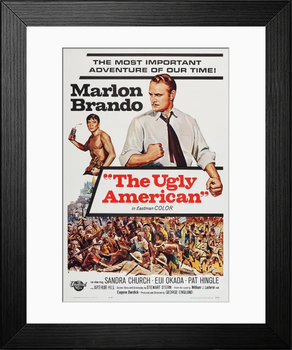 Framed Print : THE UGLY AMERICAN, US poster art, Eiji Okada, Marlon Brando, 1963 Framed Print : THE UGLY AMERICAN, US poster art, Eiji Okada, Marlon Brando, 1963