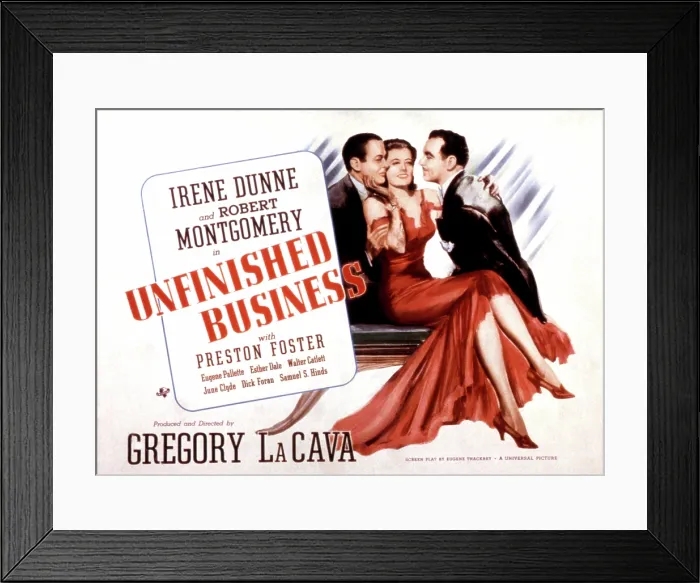 Framed Print : UNFINISHED BUSINESS, Robert Montgomery, Irene Dunne, Preston Foster, 1941