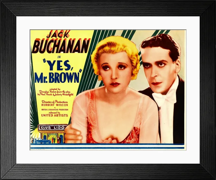 Framed Print : YES, MR. BROWN, from left: Elsie Randolph, Jack Buchanan, 1933