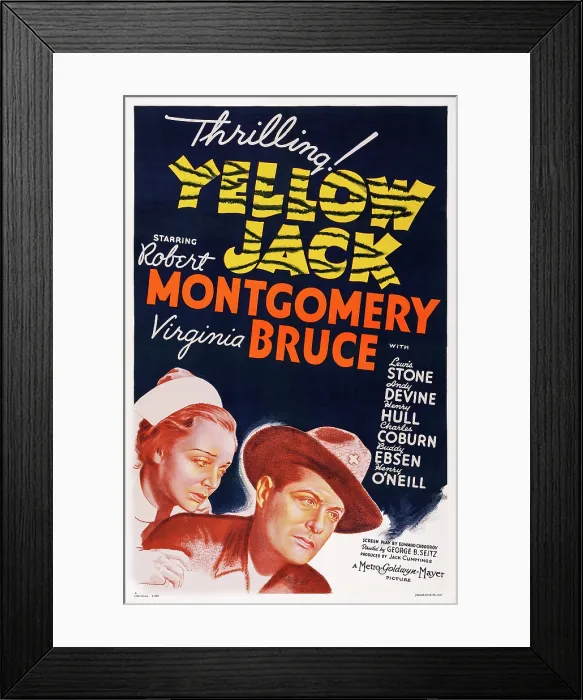 Framed Print : YELLOW JACK, US poster art, from left: Virginia Bruce, Robert Montgomery, 1938 Framed Print : YELLOW JACK, US poster art, from left: Virginia Bruce, Robert Montgomery, 1938