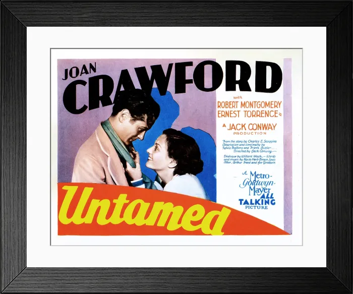Framed Print : UNTAMED, from left, Robert Montgomery, Joan Crawford, 1929