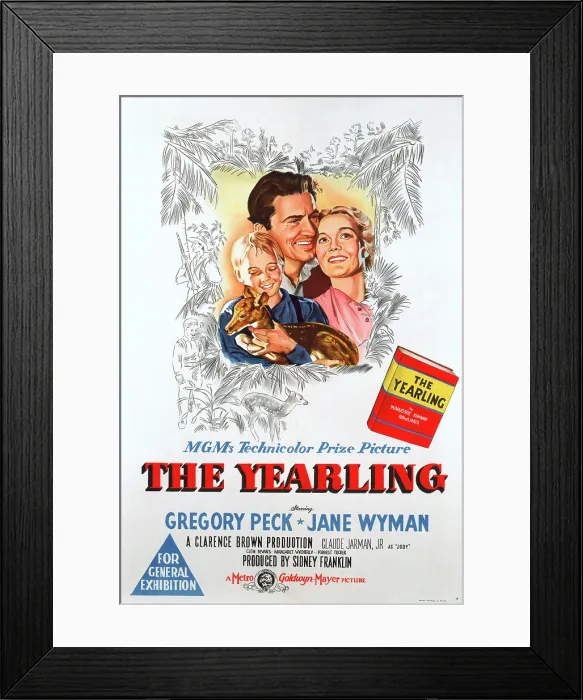 Framed Print : THE YEARLING, Claude Jarman Jr. Gregory Peck, Jane Wyman, 1946