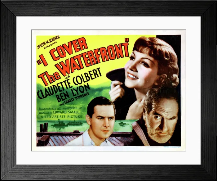 Framed Print : I COVER THE WATERFRONT, Ben Lyon, Claudette Colbert, Ernest Torrence, 1933 Framed Print : I COVER THE WATERFRONT, Ben Lyon, Claudette Colbert, Ernest Torrence, 1933