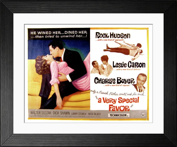 Framed Print : A VERY SPECIAL FAVOR, Leslie Caron, Rock Hudson, Charles Boyer, 1965 Framed Print : A VERY SPECIAL FAVOR, Leslie Caron, Rock Hudson, Charles Boyer, 1965