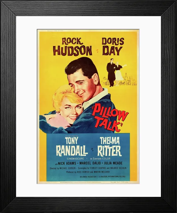 Framed Print : PILLOW TALK, U.S. poster, from left: Doris Day, Rock Hudson, 1959 Framed Print : PILLOW TALK, U.S. poster, from left: Doris Day, Rock Hudson, 1959