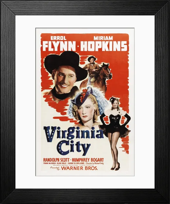 Framed Print : VIRGINIA CITY, Errol Flynn, Miriam Hopkins, 1940 Framed Print : VIRGINIA CITY, Errol Flynn, Miriam Hopkins, 1940