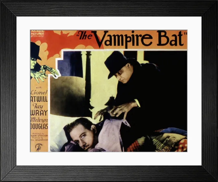 Framed Print : THE VAMPIRE BAT, from left, Melvyn Douglas, Lionel Atwill, 1933