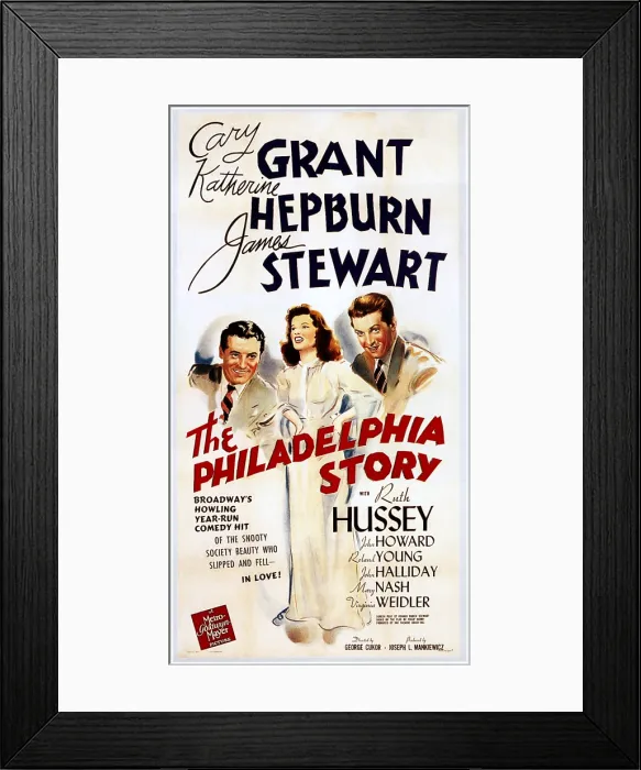 Framed Print : THE PHILADELPHIA STORY, from left: Cary Grant, Katharine Hepburn, James Stewart, 1940