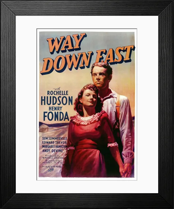 Framed Print : WAY DOWN EAST, US poster art, Rochelle Hudson, Henry Fonda, 1935, TM and copyright 20th Century- Fox Film Corp. All rights reserved  /  Courtesy: Everett Collection
