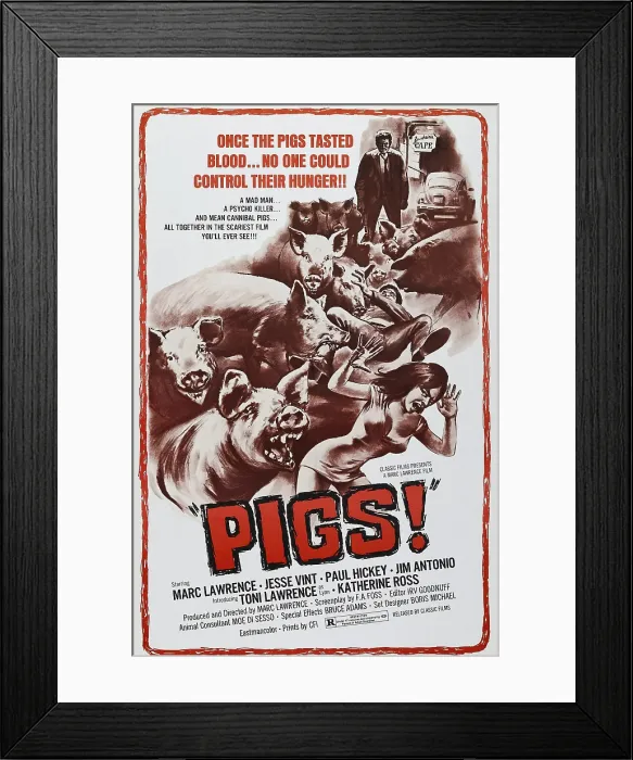 Framed Print : PIGS (aka DADDY'S DEADLY DARLING), 1972