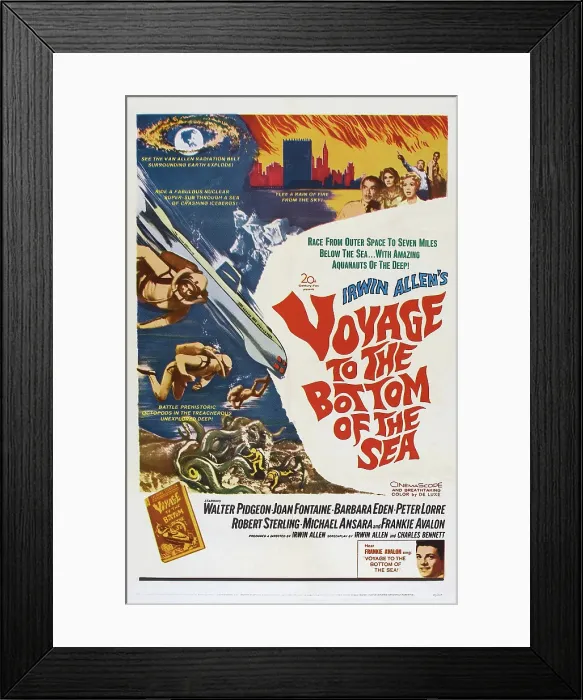 Framed Print : VOYAGE TO THE BOTTOM OF THE SEA, Walter Pidgeon, Frankie Avalon, 1961. TM and Copyright 20th Century Fox Film Corp. All rights reserved. Courtesy: Everett Collection