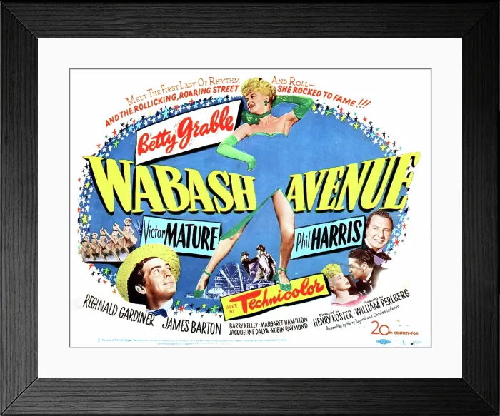 Framed Print : WABASH AVENUE, Betty Grable, 1950, (c) 20th Century Fox, TM & Copyright / Courtesy: Everett Collection Framed Print : WABASH AVENUE, Betty Grable, 1950, (c) 20th Century Fox, TM & Copyright / Courtesy: Everett Collection