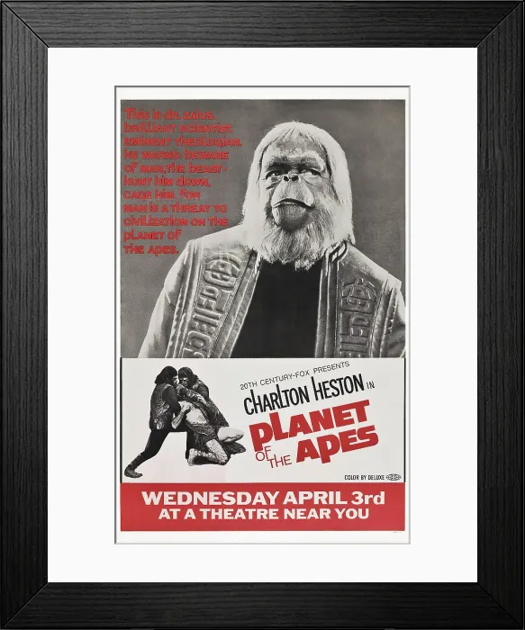 Framed Print : PLANET OF THE APES, Maurice Evans, 1968, TM and Copyright 20th Century Fox Film Corp. All rights reserved. / courtesy Everett Collection Framed Print : PLANET OF THE APES, Maurice Evans, 1968, TM and Copyright 20th Century Fox Film Corp. All rights reserved. / courtesy Everett Collection