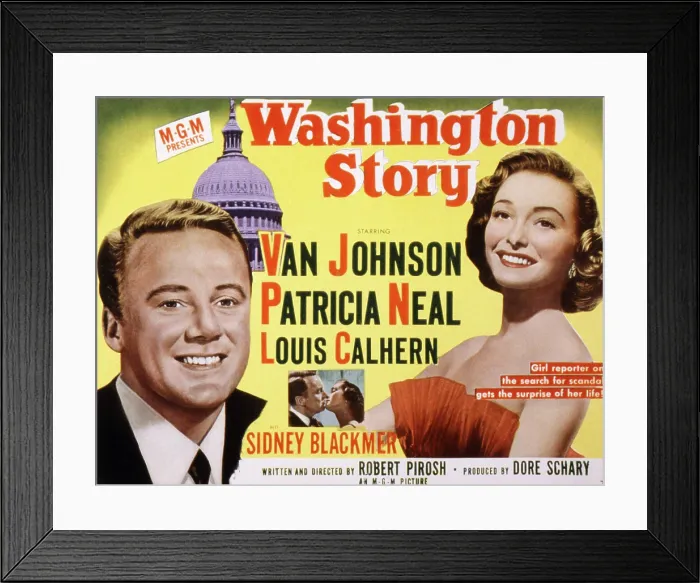 Framed Print : WASHINGTON STORY, Van Johnson, Patricia Neal, 1952 Framed Print : WASHINGTON STORY, Van Johnson, Patricia Neal, 1952