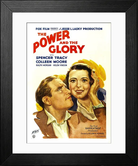 Framed Print : THE POWER AND THE GLORY, from left: Spencer Tracy, Colleen Moore, 1933, TM and Copyright 20th Century Fox Film Corp. All rights reserved. / courtesy Everett Collection