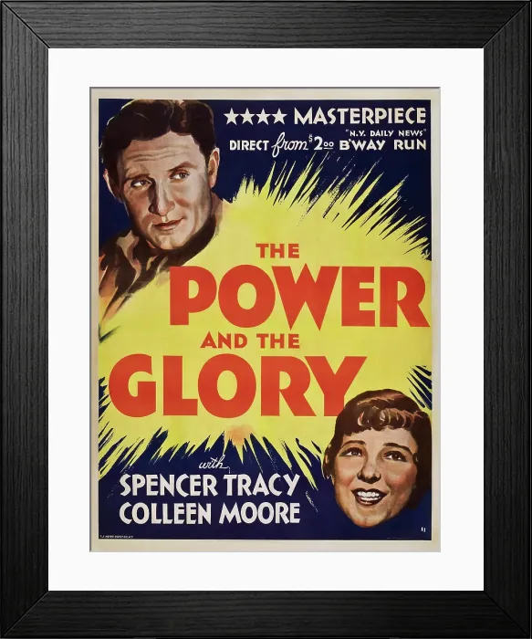 Framed Print : THE POWER AND THE GLORY, top left: Spencer Tracy, bottom right: Colleen Moore, 1933, TM and Copyright 20th Century Fox Film Corp. All rights reserved. / courtesy Everett Collection Framed Print : THE POWER AND THE GLORY, top left: Spencer Tracy, bottom right: Colleen Moore, 1933, TM and Copyright 20th Century Fox Film Corp. All rights reserved. / courtesy Everett Collection