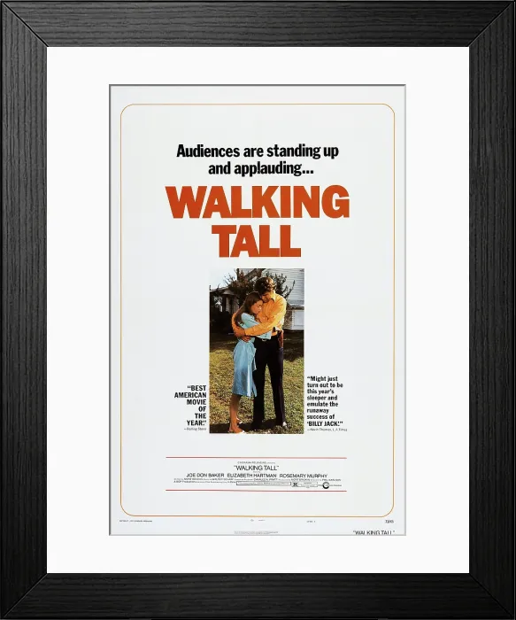 Framed Print : WALKING TALL, US poster art, from left: Elizabeth Hartman, Joe Don Baker, 1973