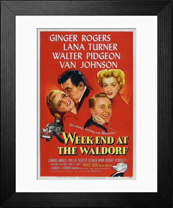 Framed Print : WEEKEND AT THE WALDORF, Ginger Rogers, Walter Pidgeon, Van Johnson, Lana Turner, Xavier Cugat, 1945 Framed Print : WEEKEND AT THE WALDORF, Ginger Rogers, Walter Pidgeon, Van Johnson, Lana Turner, Xavier Cugat, 1945