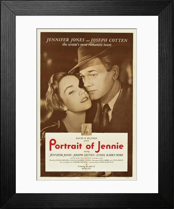 Framed Print : PORTRAIT OF JENNIE, US poster, from left: Jennifer Jones, Joseph Cotten, 1948 Framed Print : PORTRAIT OF JENNIE, US poster, from left: Jennifer Jones, Joseph Cotten, 1948