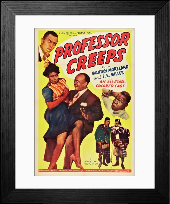 Framed Print : PROFESSOR CREEPS, bottom second from left: Mantan Moreland, 1942