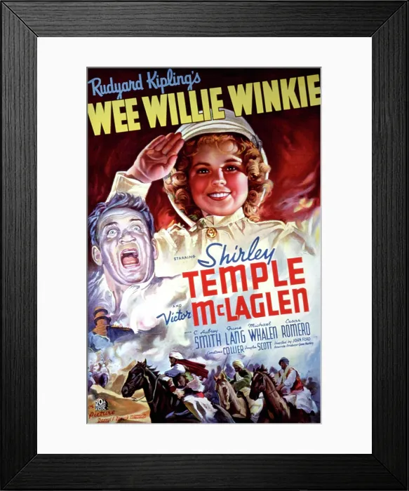 Framed Print : WEE WILLIE WINKIE, Victor McLaglen, Shirley Temple, 1937, TM and Copyright 20th Century Fox Film Corp. All rights reserved Framed Print : WEE WILLIE WINKIE, Victor McLaglen, Shirley Temple, 1937, TM and Copyright 20th Century Fox Film Corp. All rights reserved
