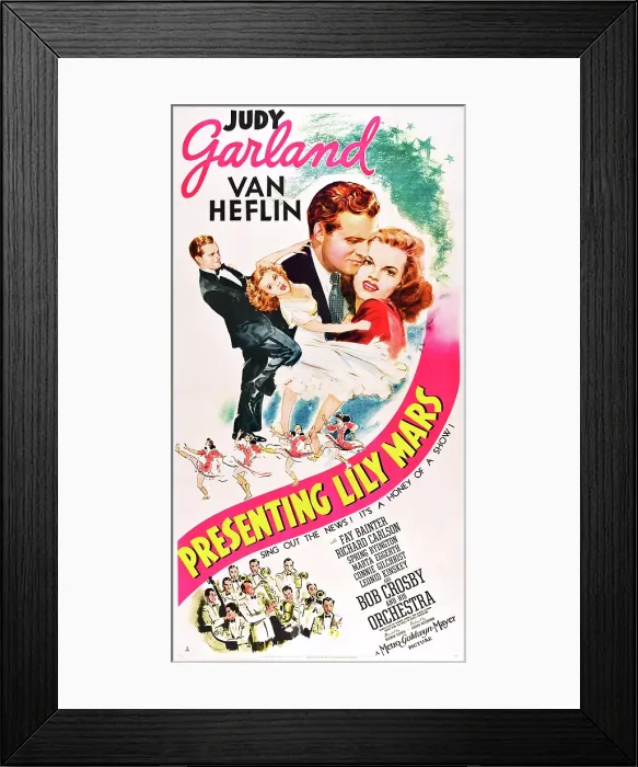 Framed Print : PRESENTING LILY MARS, top from left: Van Heflin, Judy Garland, Van Heflin, Judy Garland, 1943