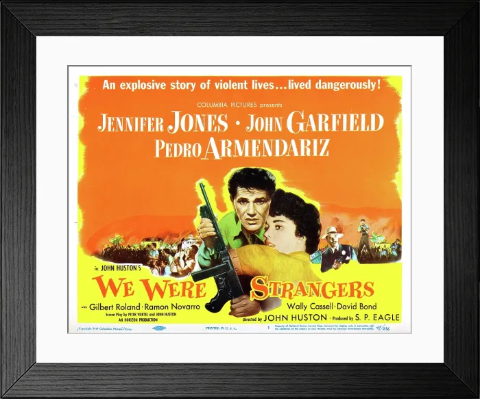 Framed Print : WE WERE STRANGERS, John Garfield, Jennifer Jones, 1949