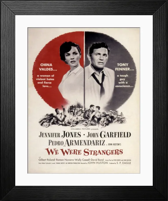 Framed Print : WE WERE STRANGERS, Jennifer Jones, John Garfield, 1949 Framed Print : WE WERE STRANGERS, Jennifer Jones, John Garfield, 1949