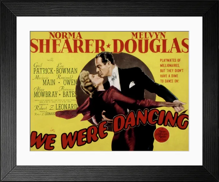 Framed Print : WE WERE DANCING, Norma Shearer, Melvyn Douglas, 1942