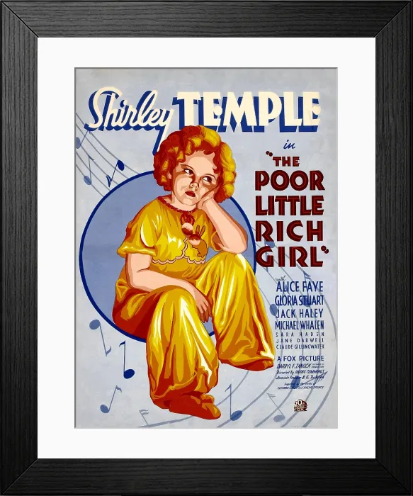 Framed Print : POOR LITTLE RICH GIRL, Shirley Temple, 1936, TM and Copyright 20th Century Fox Film Corp. All rights reserved. / courtesy Everett Collection