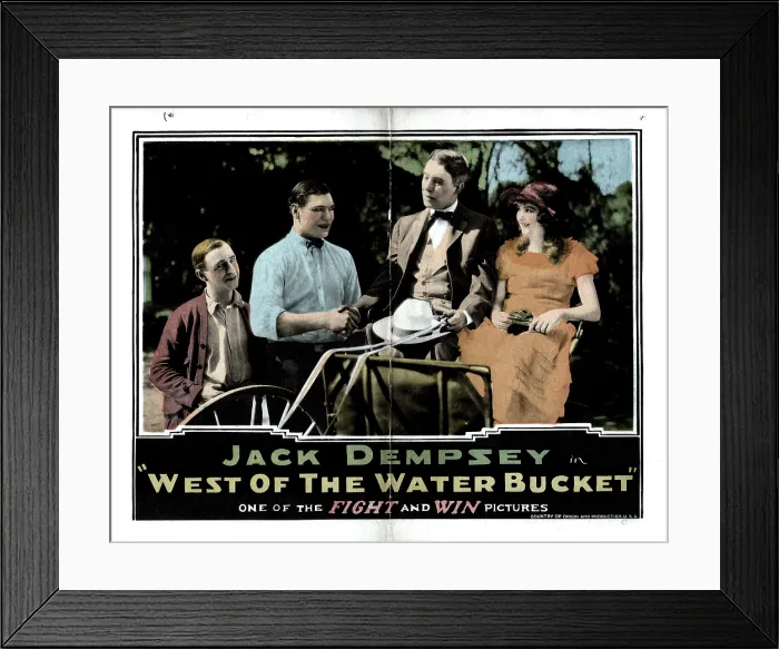 Framed Print : WEST OF THE WATER BUCKET, Jack Dempsey (second from left), 1924 Framed Print : WEST OF THE WATER BUCKET, Jack Dempsey (second from left), 1924