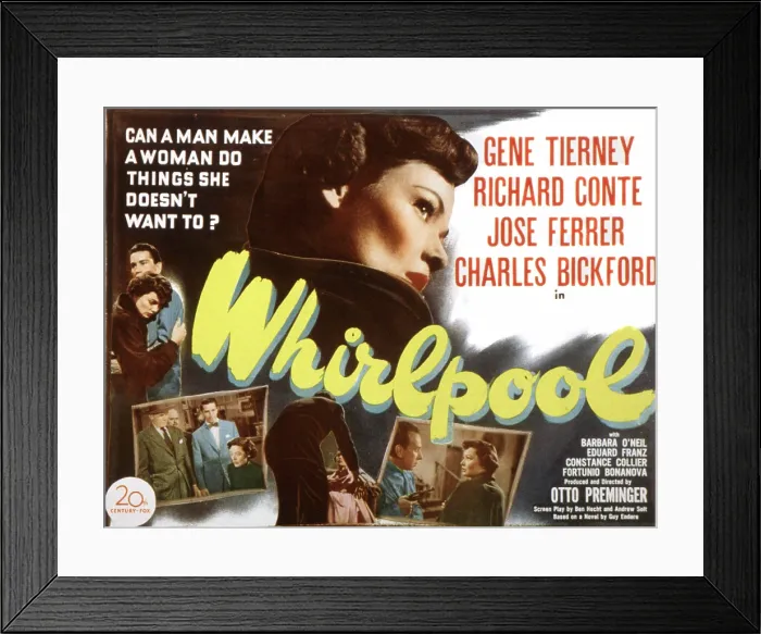 Framed Print : WHIRLPOOL, Gene Tierney, 1950, (c) 20th Century Fox, TM & Copyright  /  Courtesy: Everett Collection