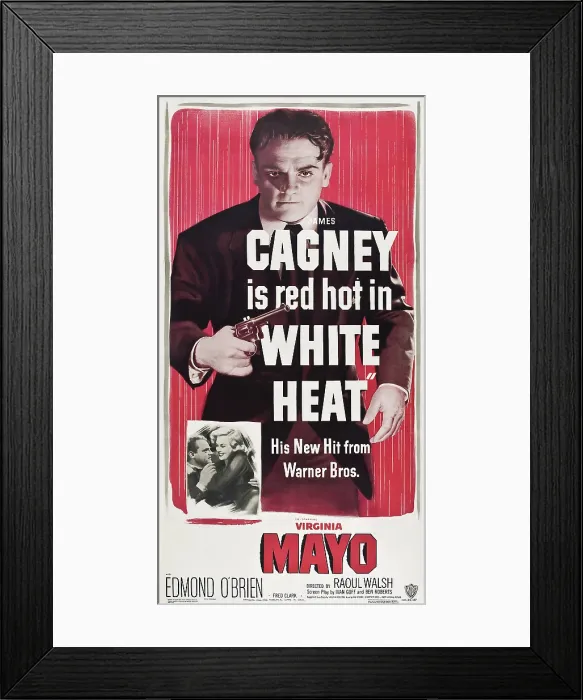 Framed Print : WHITE HEAT US poster, James Cagney, Virginia Mayo, 1949