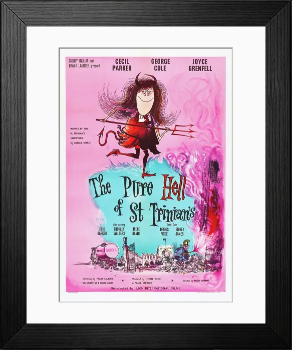 Framed Print : THE PURE HELL OF ST. TRINIAN'S, British poster art, 1960