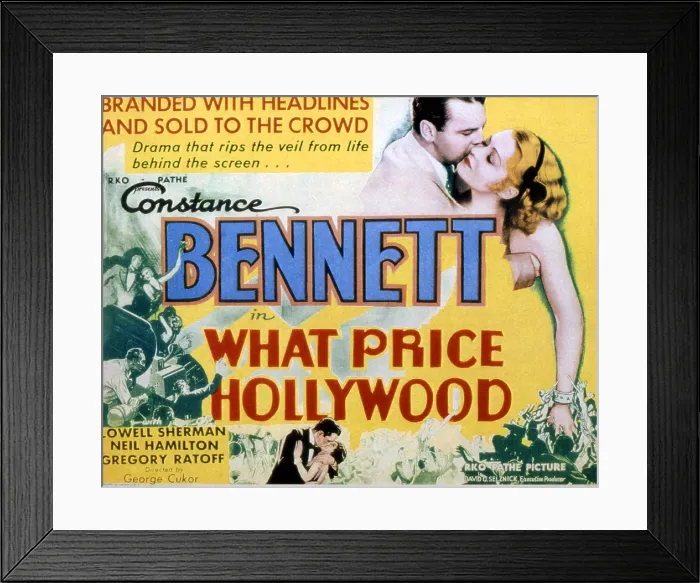 Framed Print : WHAT PRICE HOLLYWOOD?, Neil Hamilton, Constance Bennett, 1932 Framed Print : WHAT PRICE HOLLYWOOD?, Neil Hamilton, Constance Bennett, 1932
