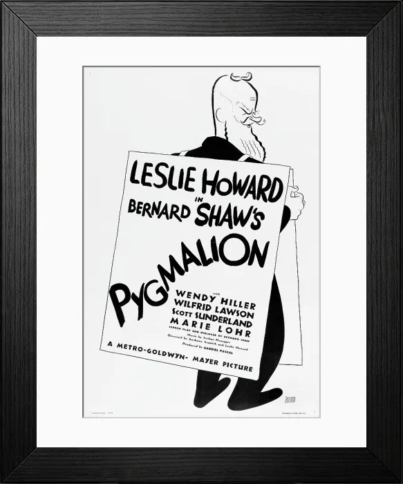 Framed Print : PYGMALION, US ad art, George Bernard Shaw, 1938