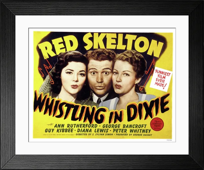 Framed Print : WHISTLING IN DIXIE, Ann Rutherford, Red Skelton, Diana Lewis, 1942